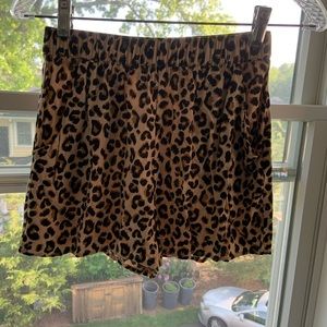 Cheetah print shorts